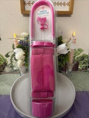 Tumbler Accessories Set (Pink 💗)